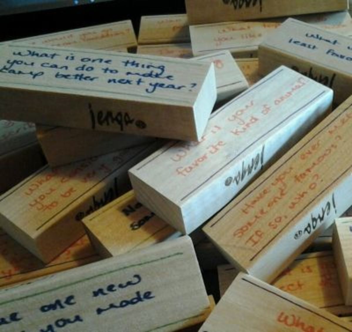 Customize Jenga for Camp (or Family) Ice Breakers and Evaluation hubpages