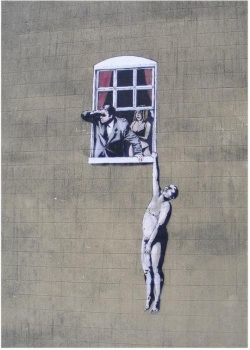 Girl With a Balloon by Banksy Meaning Behind the Graffiti Art hubpages