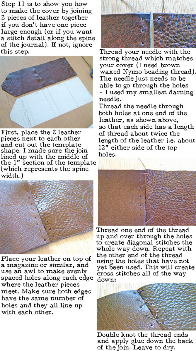 HOW TO make a Leather Journal BOOK BINDING tutorial HubPages