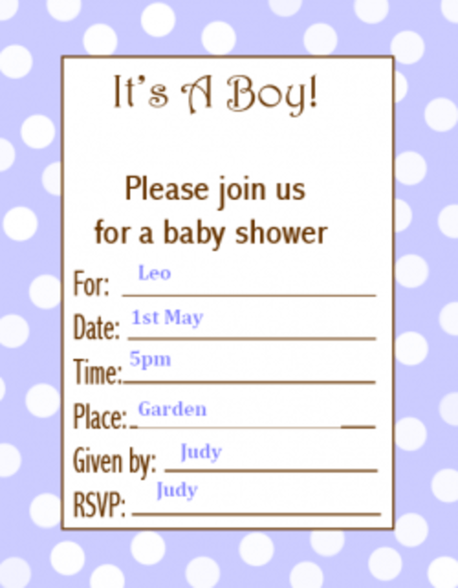 Free Printable Baby Shower Invitations For Boys and Girls HubPages