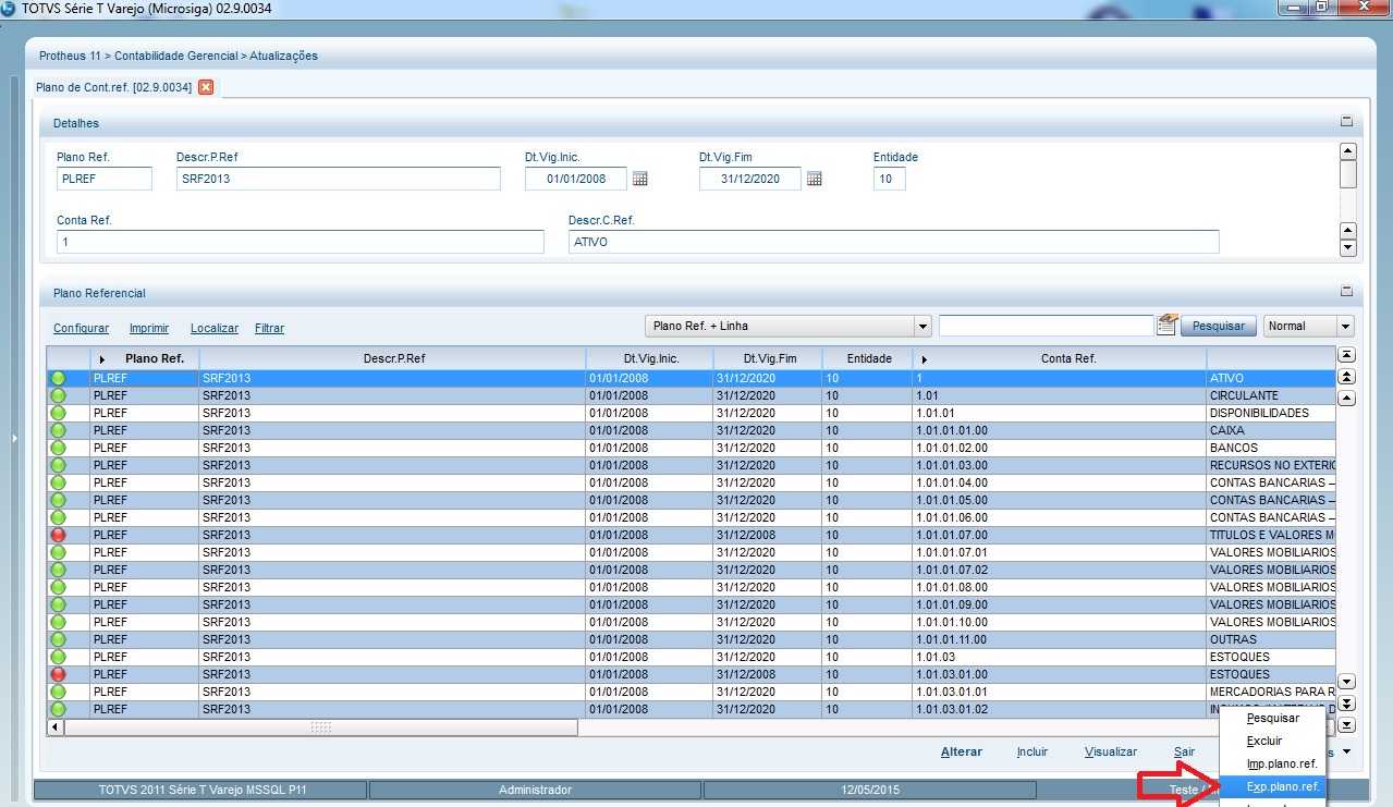 Atualize seu Protheus com o plano referencial 2016 User Function