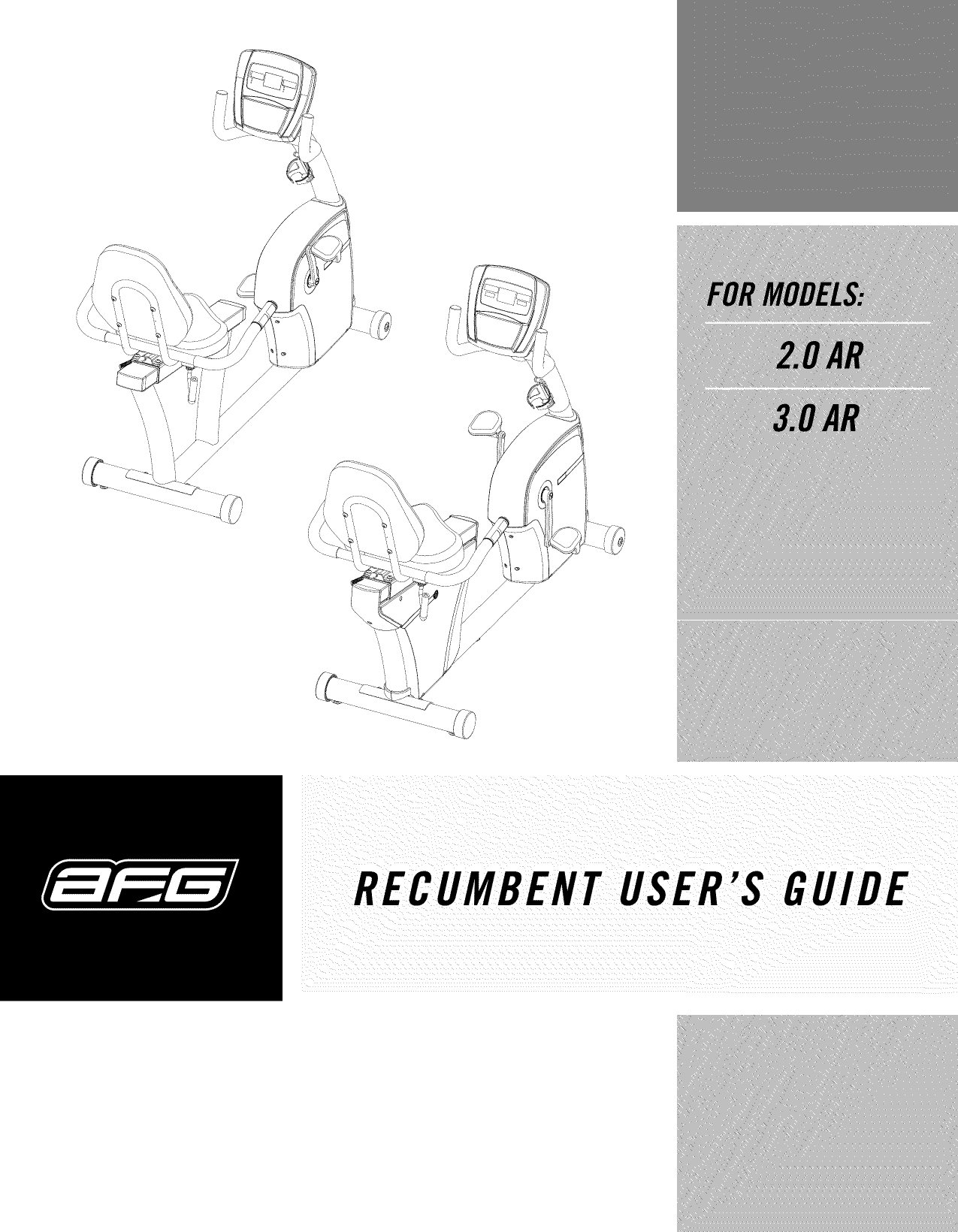 AFG 2.0AR User Manual RECUMBENT BIKE Manuals And Guides 1110326L
