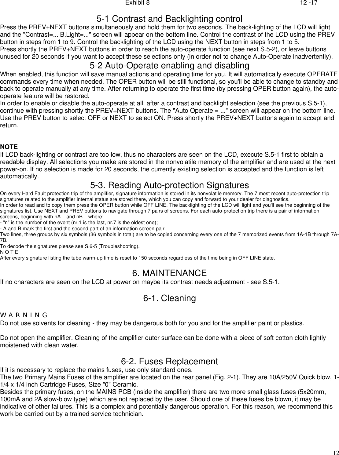 Acom AA1000 ACOM 1000 HF Liner Ampifier User Manual Exhibit7 1000
