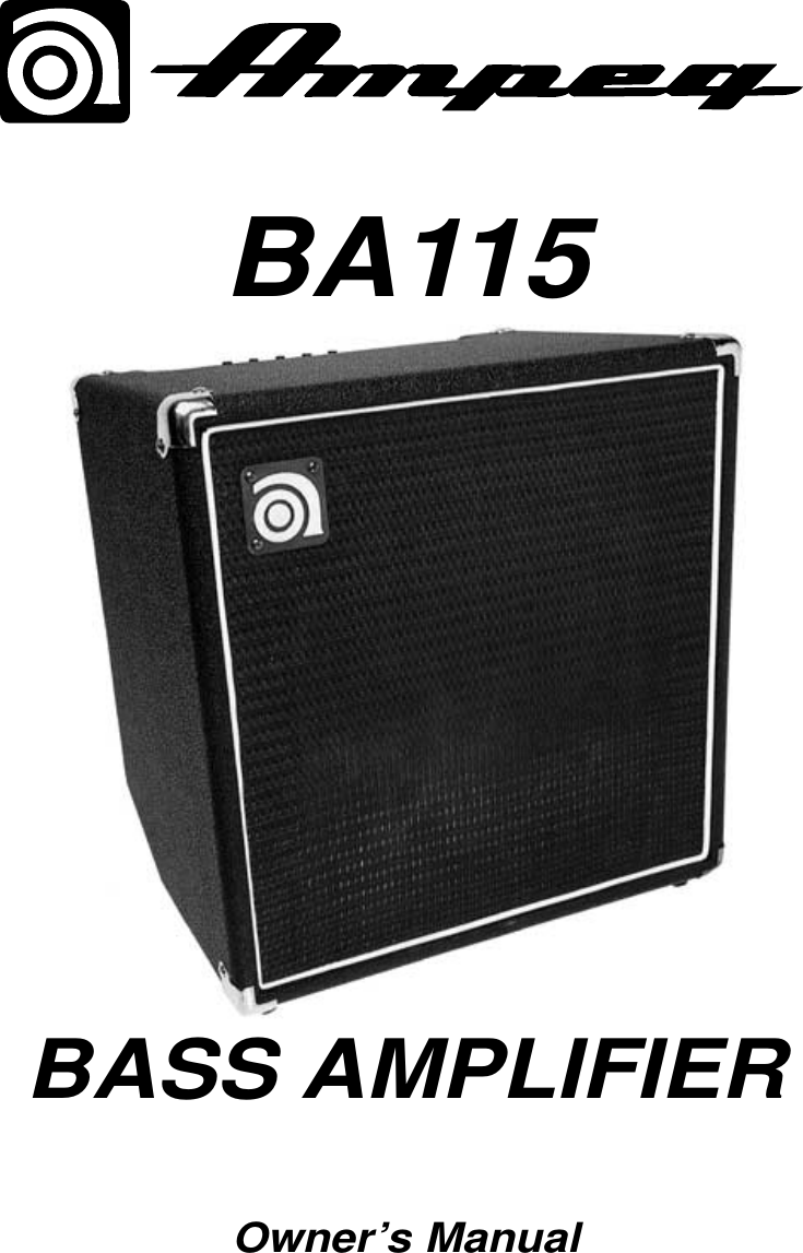 Ampeg Bass Amp Ba115hp Guitar
