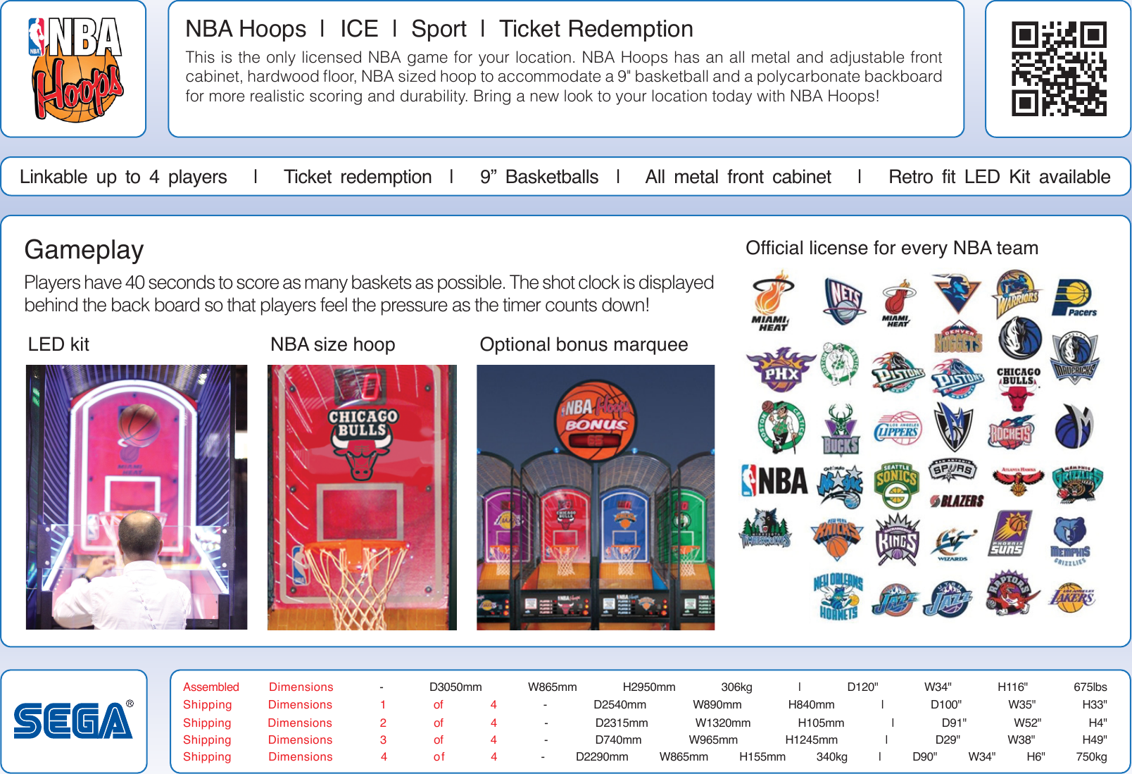 Arcade Nba Hoops Info Sheet User Manual