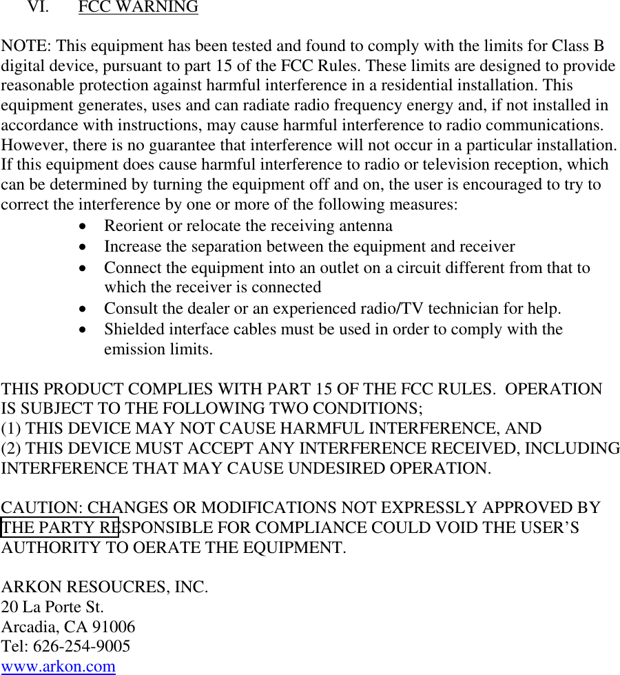 Arkon Resources SF280 WIRELESS STEREO MUSIC ADAPTER User Manual March