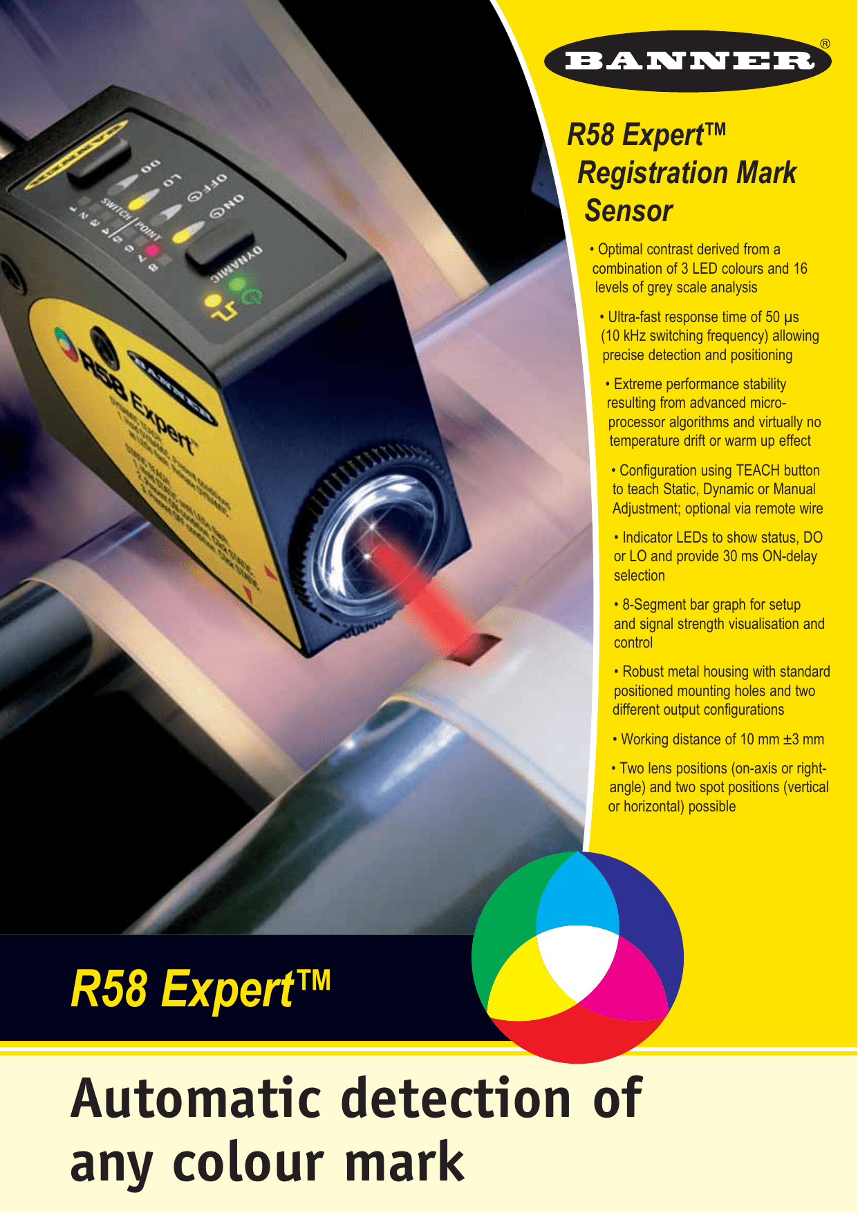 Banner Registration Mark Sensor R58 Expert Users Manual