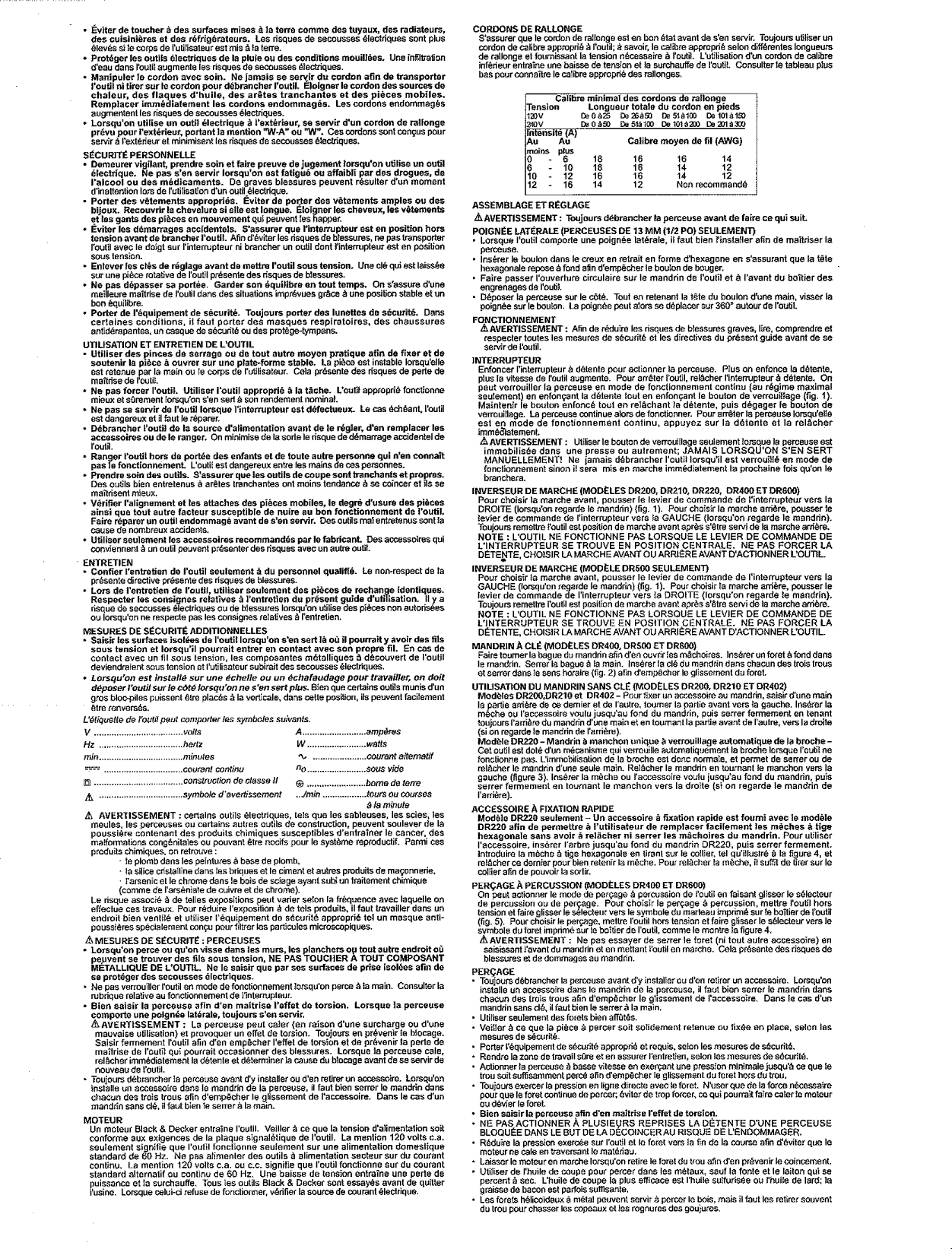 Black Decker DR600 Corded Hammer Drill Vintage Made In USA