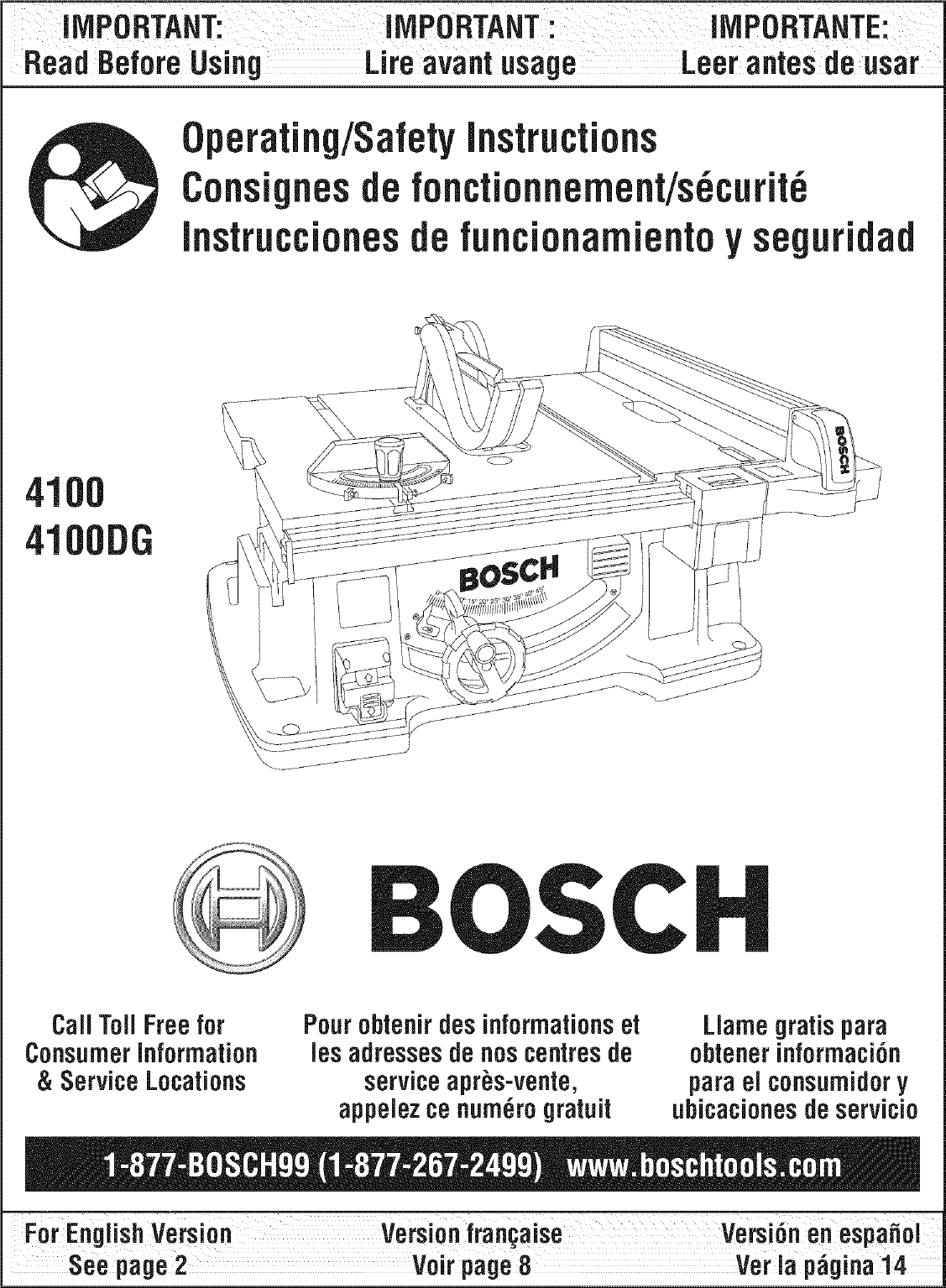 Bosch 4100 Table Saw Parts Breakdown