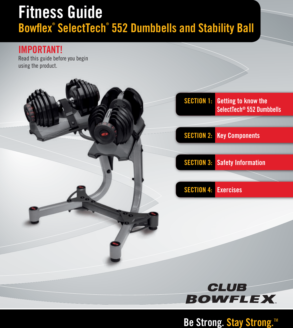 Bowflex Selecttech 552 Users Manual