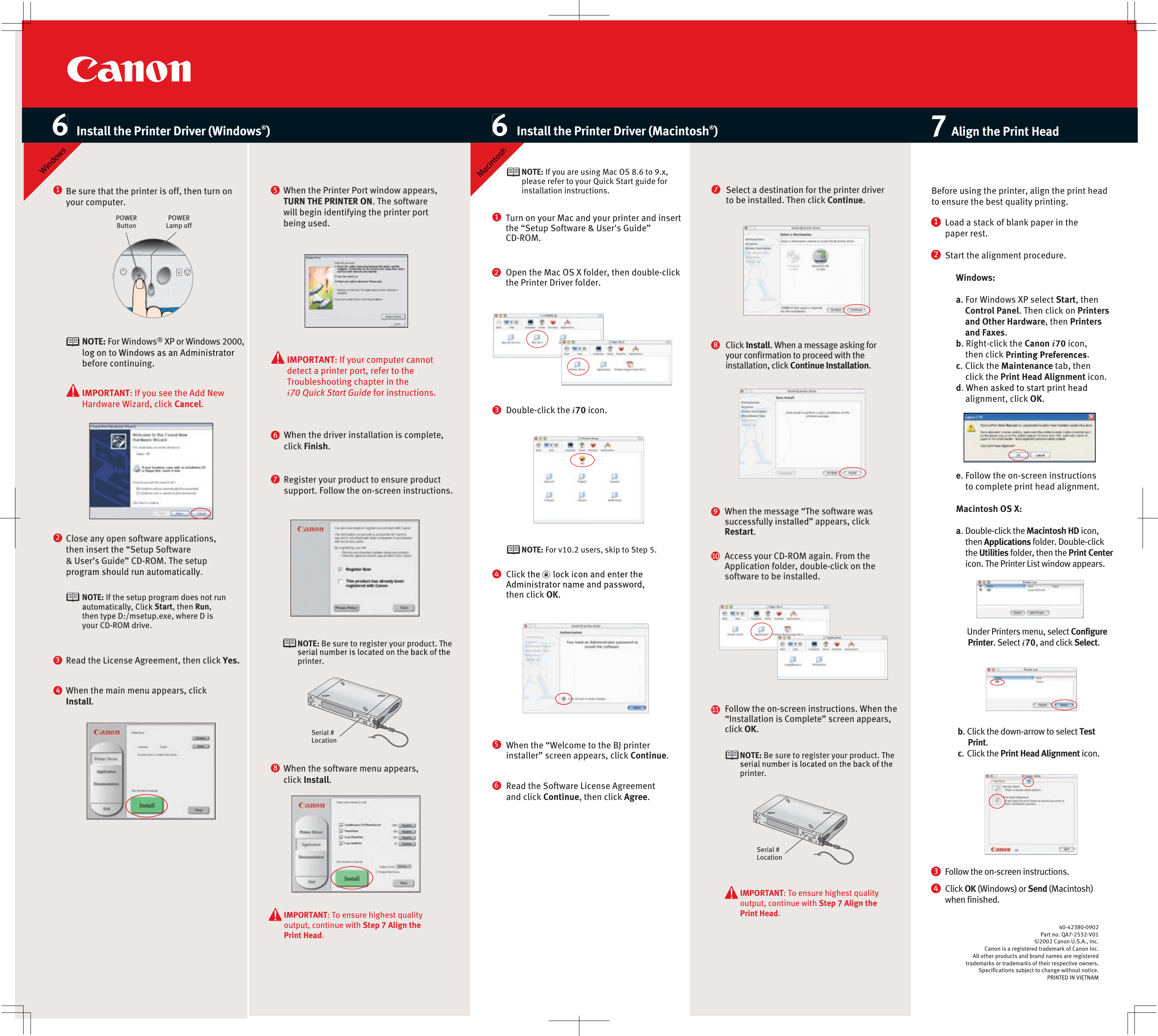 Canon I70 Instruction Guide