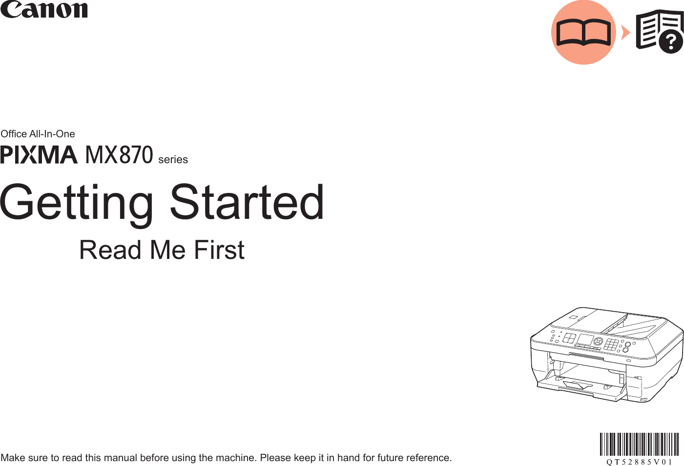 Canon Pixma Mx870 Getting Started Guide