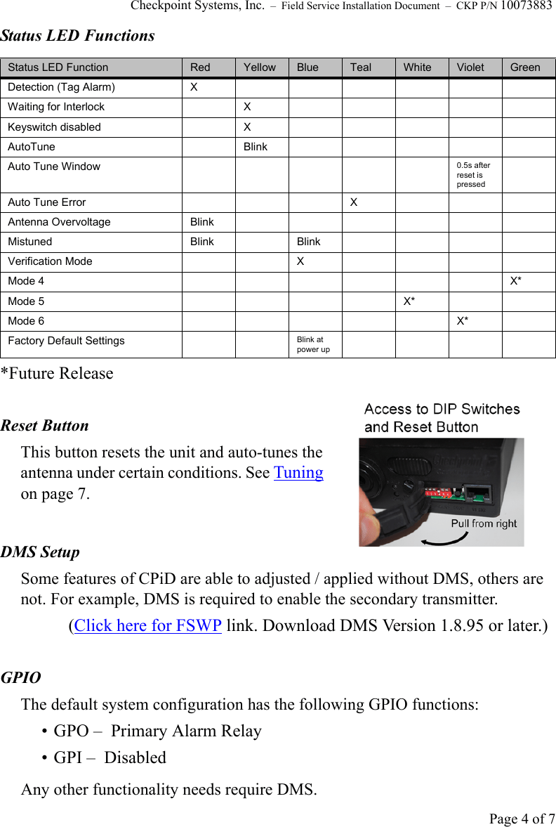 Checkpoint Systems CPID Deactivator board User Manual CPiD Quick Start Guide