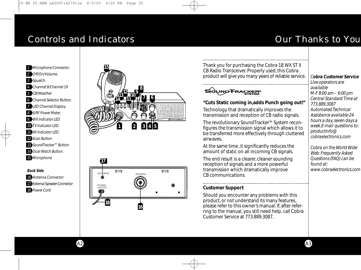 Cobra Electronics 18WXSTII Non-Broadcast Transmitter (CB) User Manual