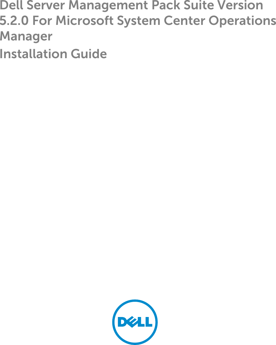 Dell Server Management Pack Suite Version 5 2 0 For Microsoft System
