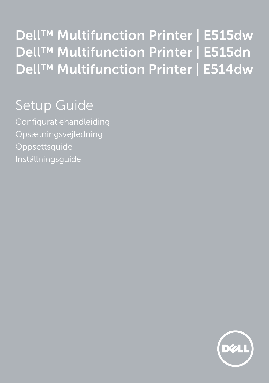 Dell e514dw printer Multifunction Configuratiehandleiding User Manual
