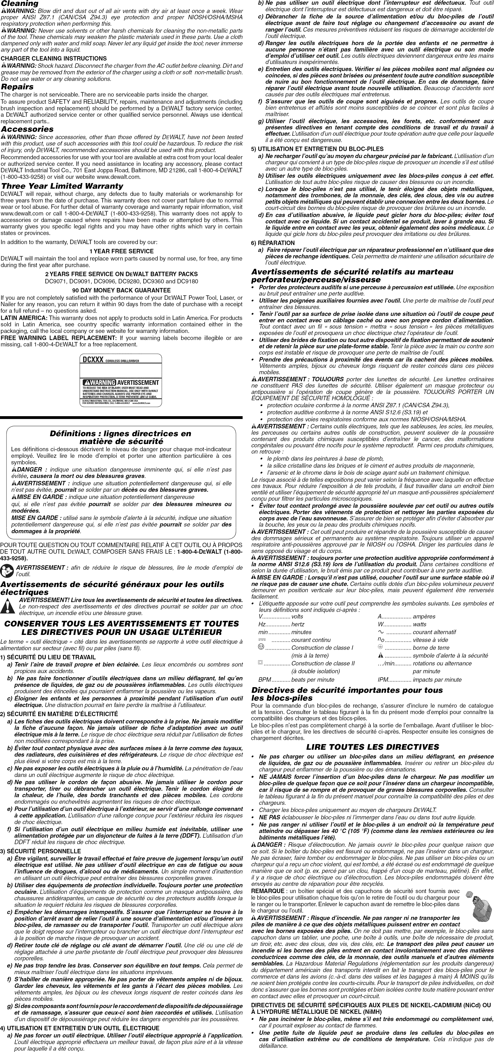 Dewalt DC970K 2 TYPE 1 User Manual CORDLESS DRILL Manuals And Guides