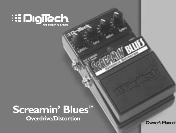 Digitech Screamin Blues Owner S Manual Screamin' RevA