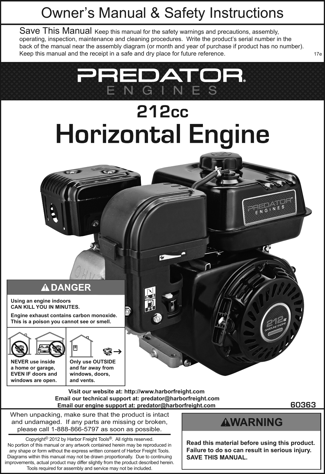 Predator Hp 212cc Ohv Horizontal Shaft Gas Engine Details Incredible