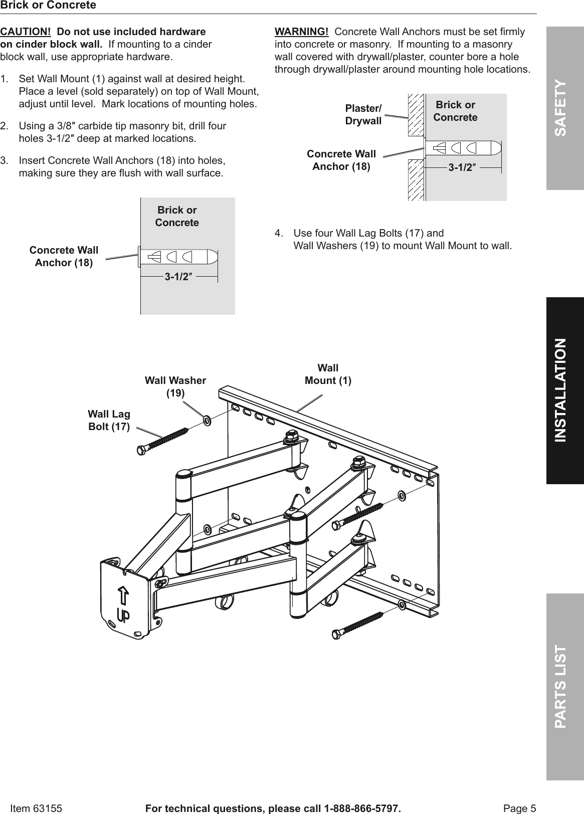 harbor freight tv wall mount instructions Faviola Foust