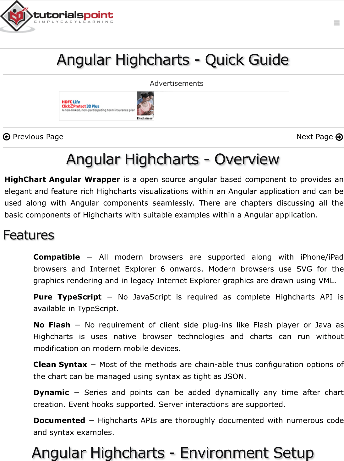 Angular Highcharts Quick Guide