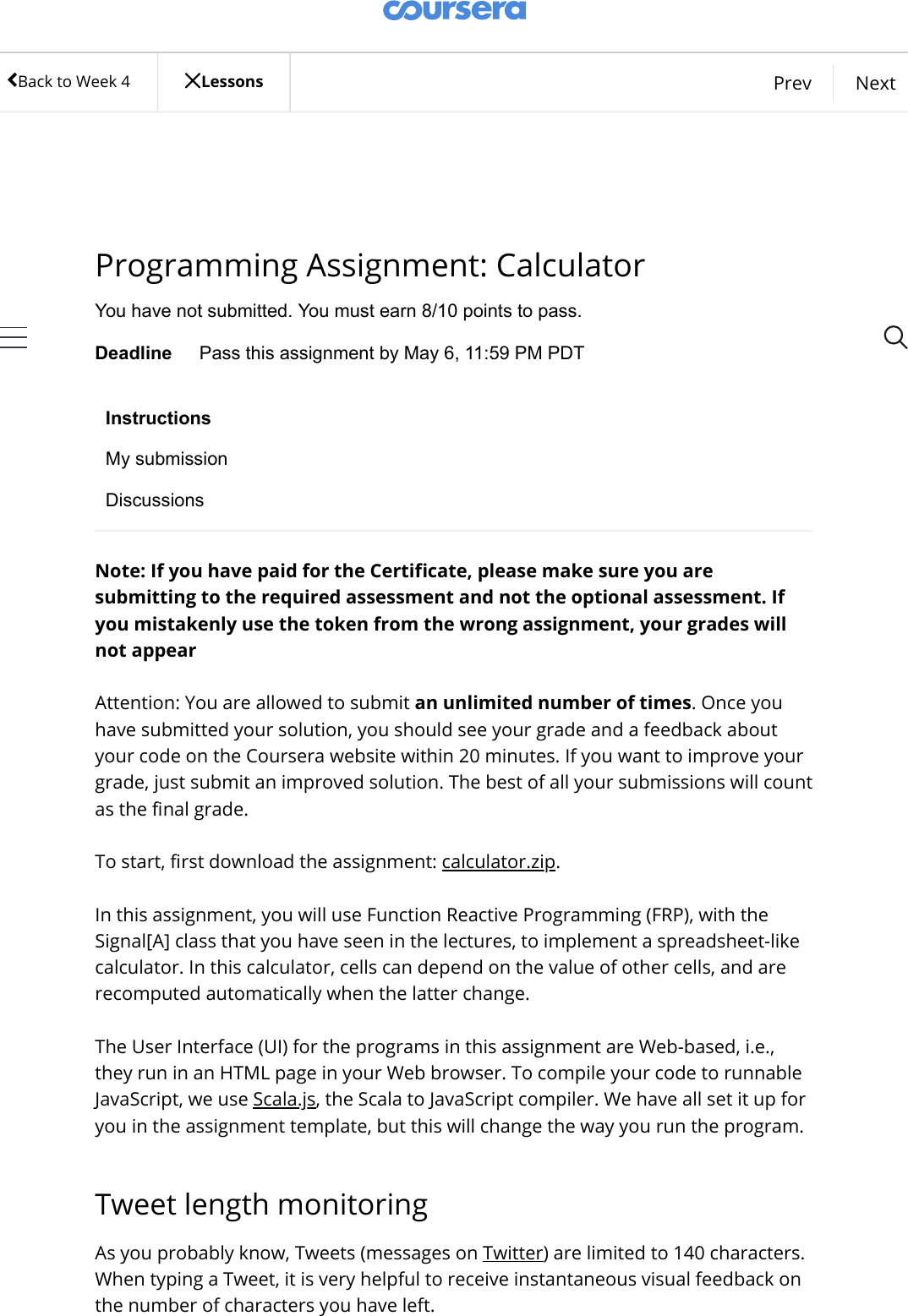 Instructions Calculator