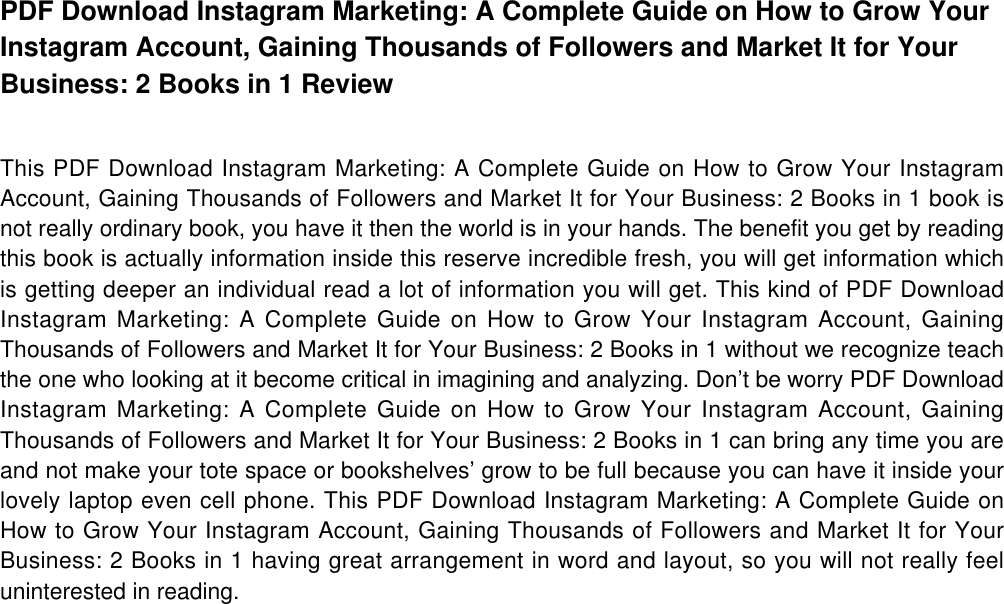 Instagram for dummies pdf bettablogs