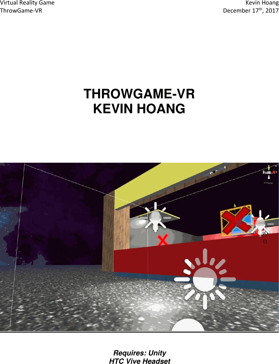 Throw Game VR Guide