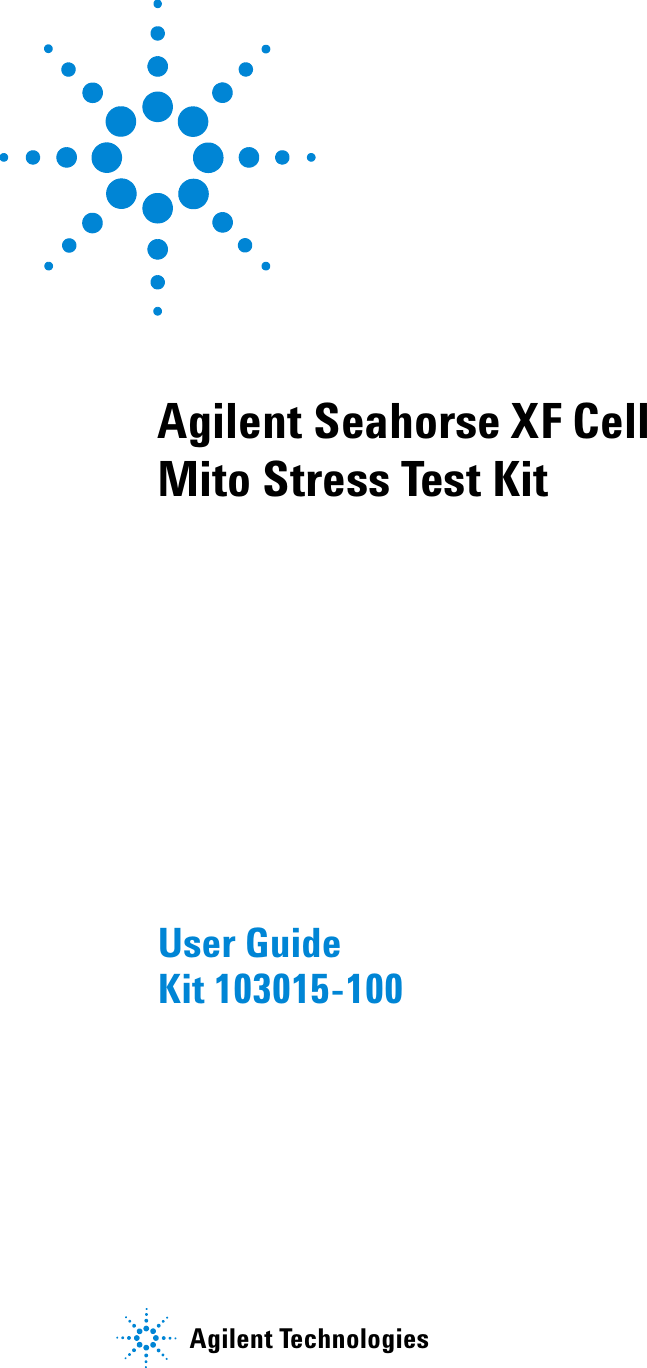 Seahorse XF Cell Mito Stress Kit User Guide