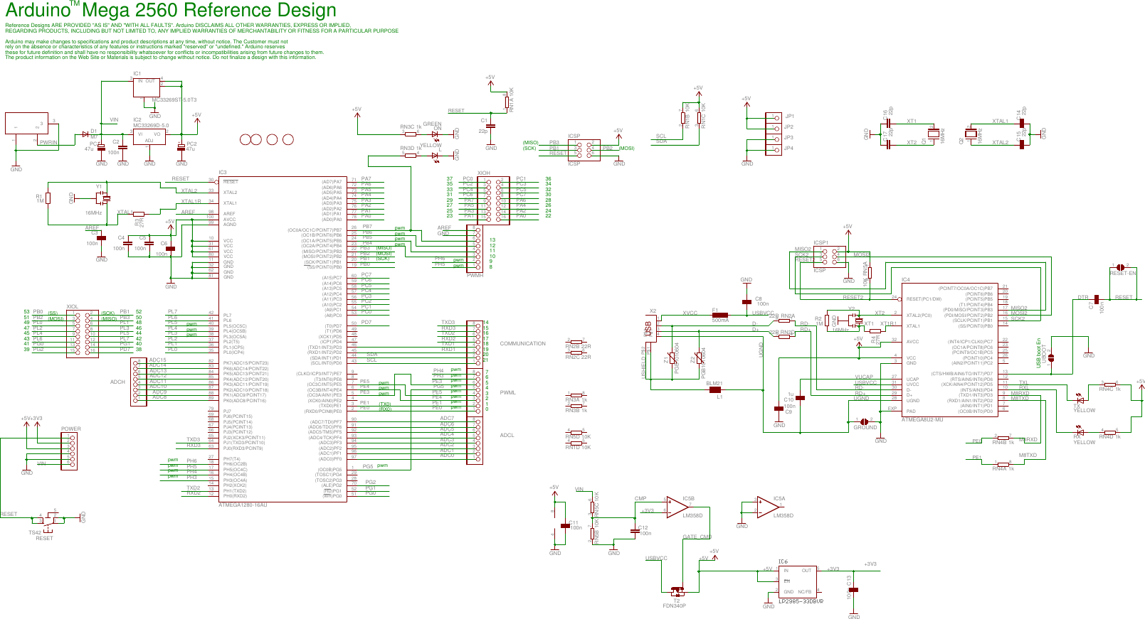 Arduino_MEGA2560_ref.sch Arduino mega2560 schematic