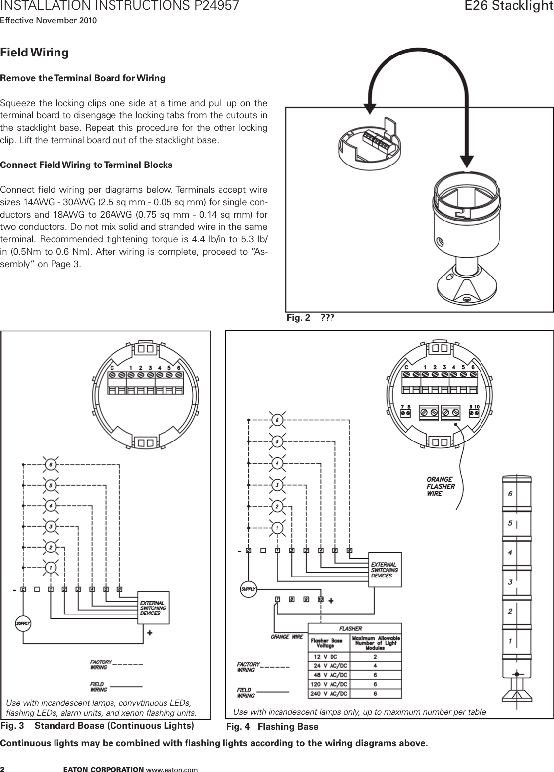 Eaton Stack Light Wiring | Shelly Lighting