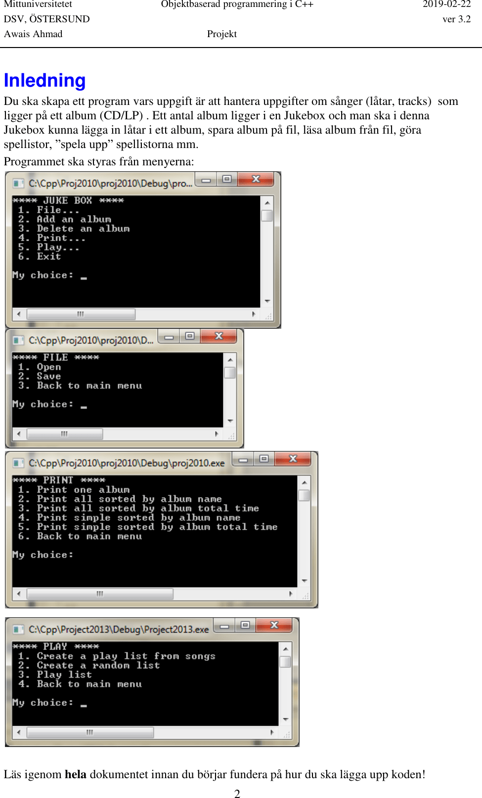 MITTHÖGSKOLAN Jukebox Instructions