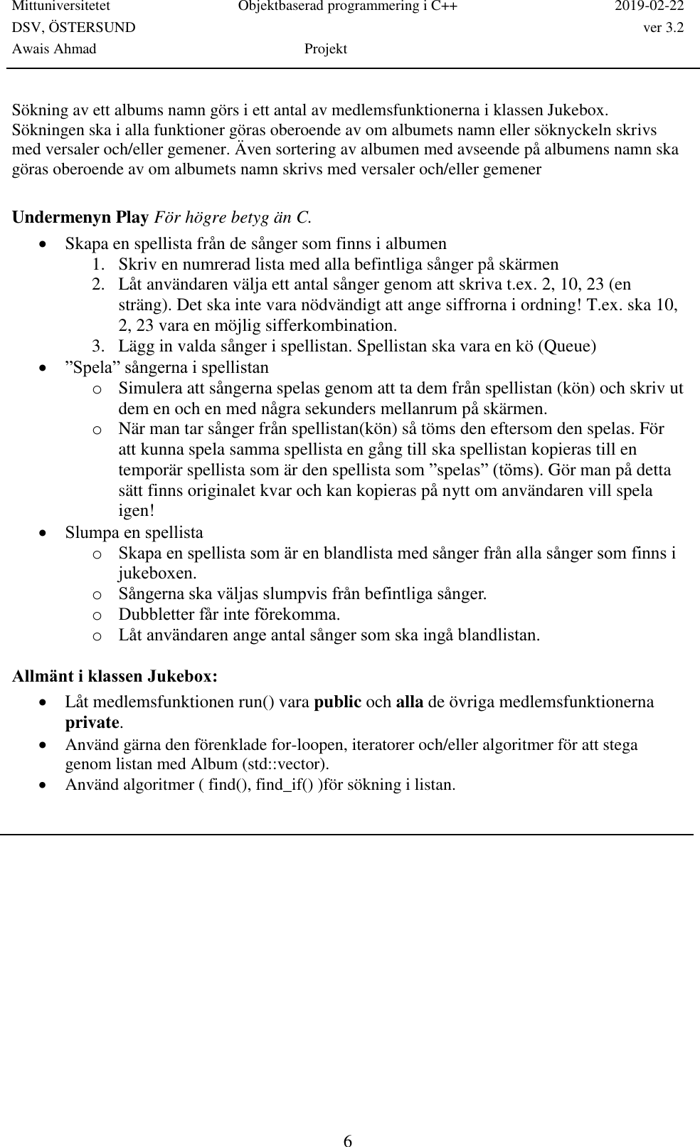 MITTHÖGSKOLAN Jukebox Instructions