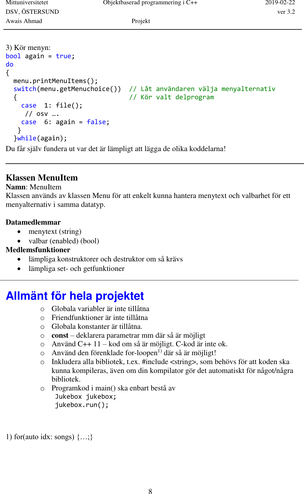 MITTHÖGSKOLAN Jukebox Instructions