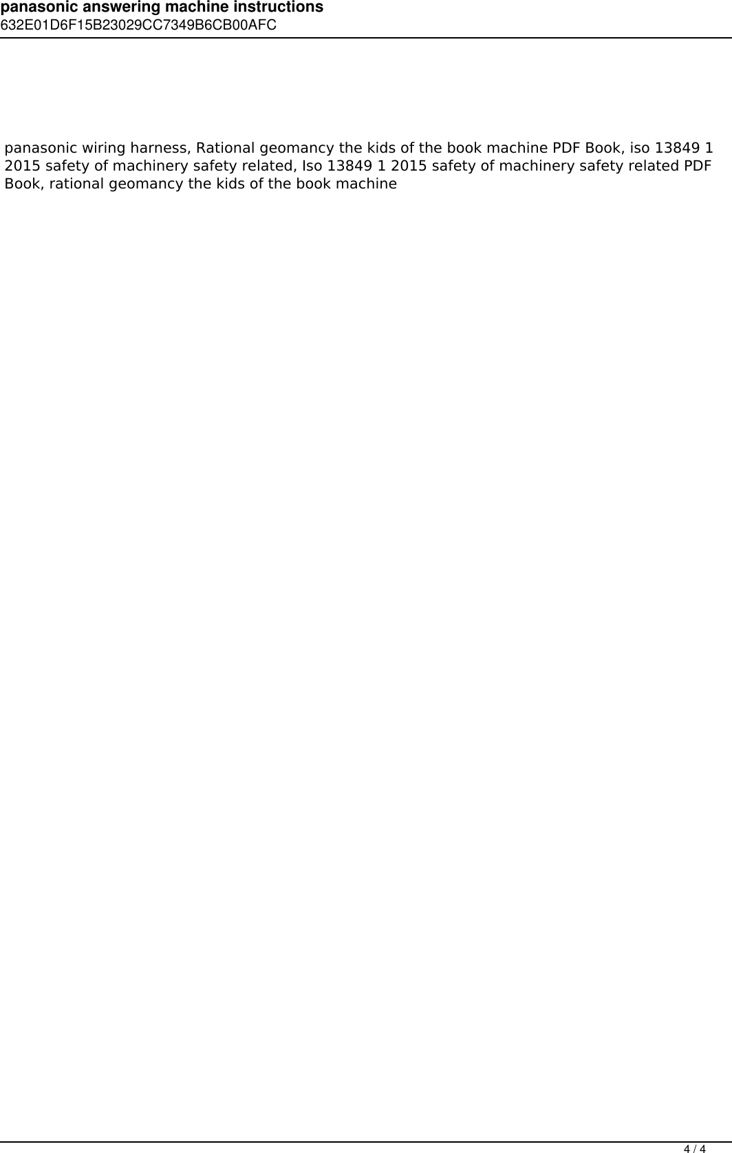 Panasonic Answering Machine Instructions