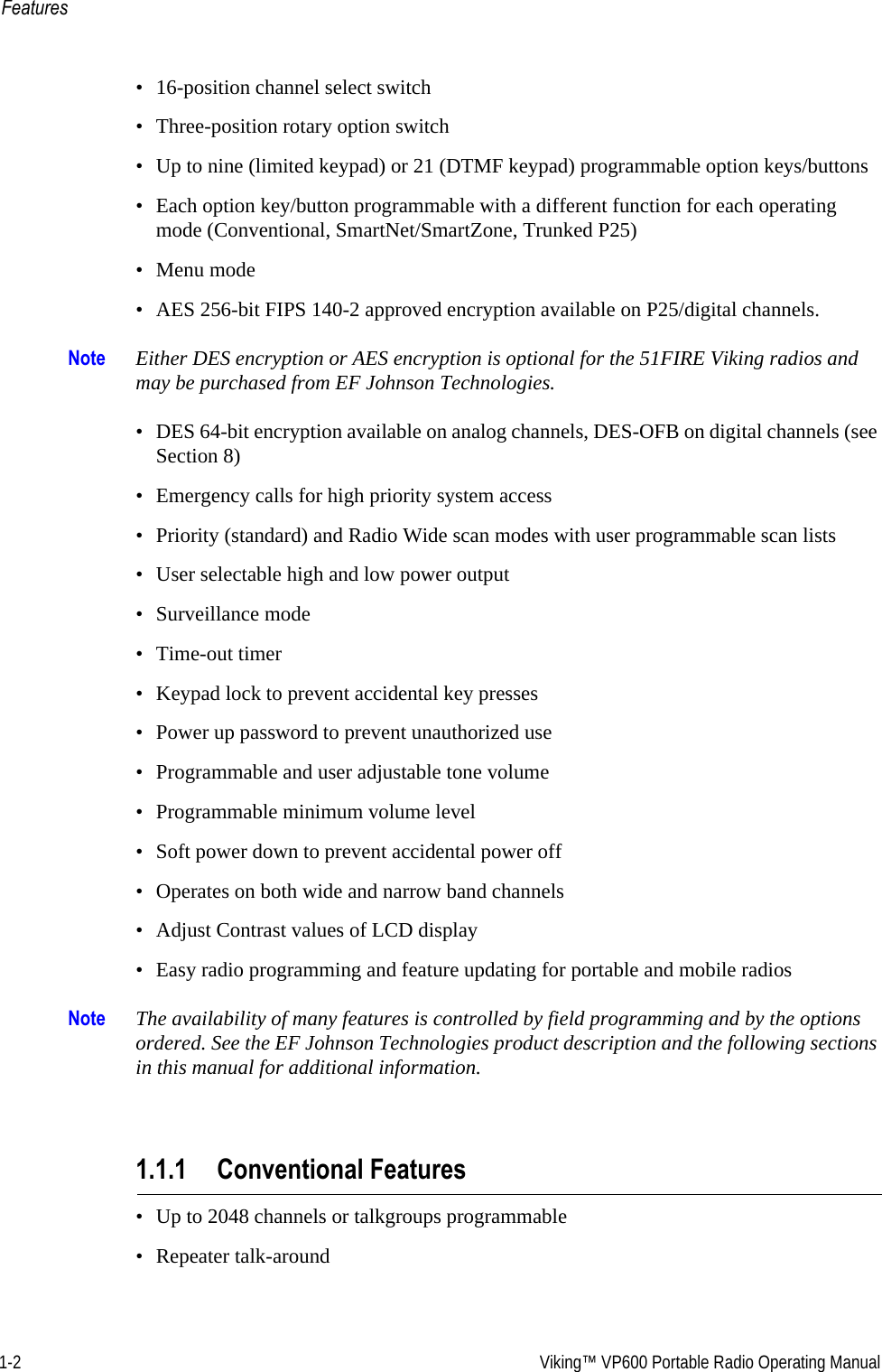 E F Johnson 2425720 VP 600 UHF Land Mobile Radio Transceiver User