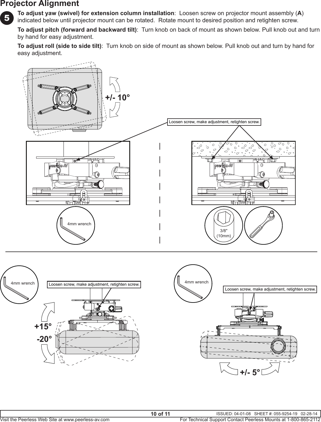 Epson Advanced Projector Ceiling Mount With Precision Gear Installation