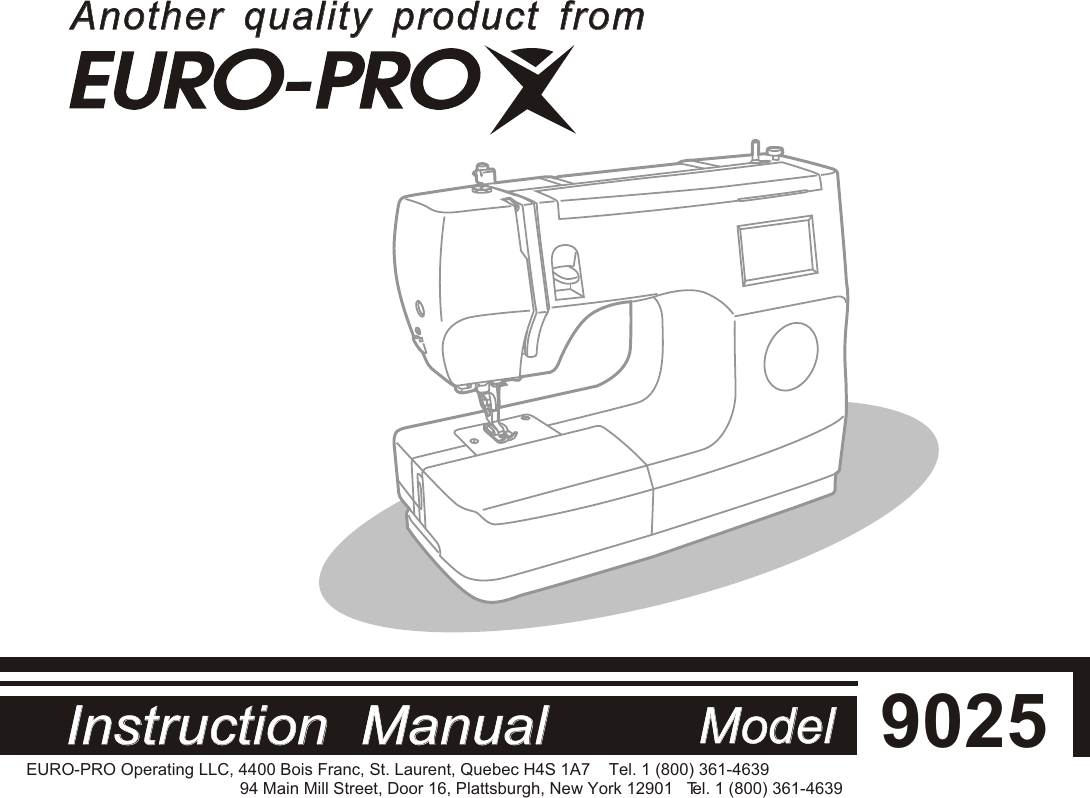 Euro Pro Sewing Machine 9025 Users Manual 021V630101(B)( ^¦è)