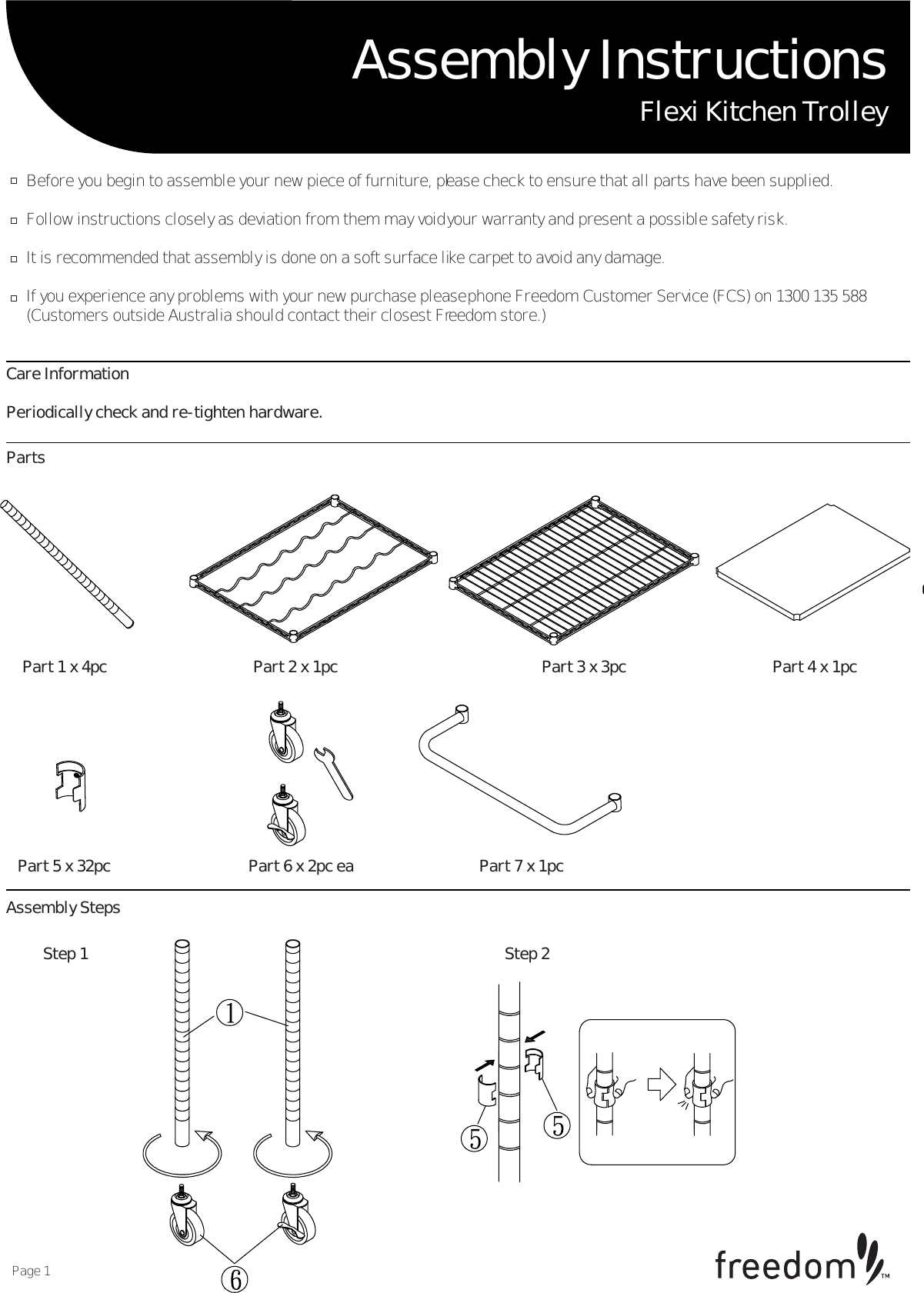 Freedom Flexi Kitchen Trolley