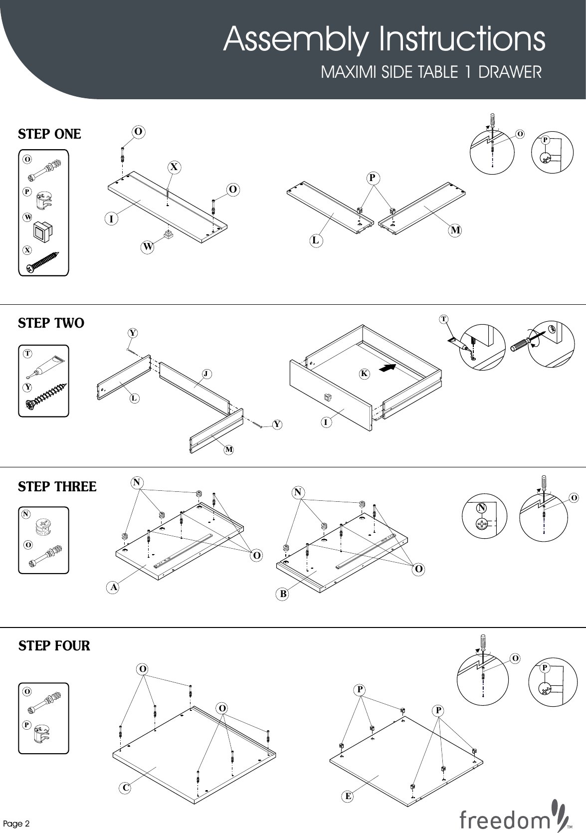 Freedom Maximi Side Table BLT 02 23402