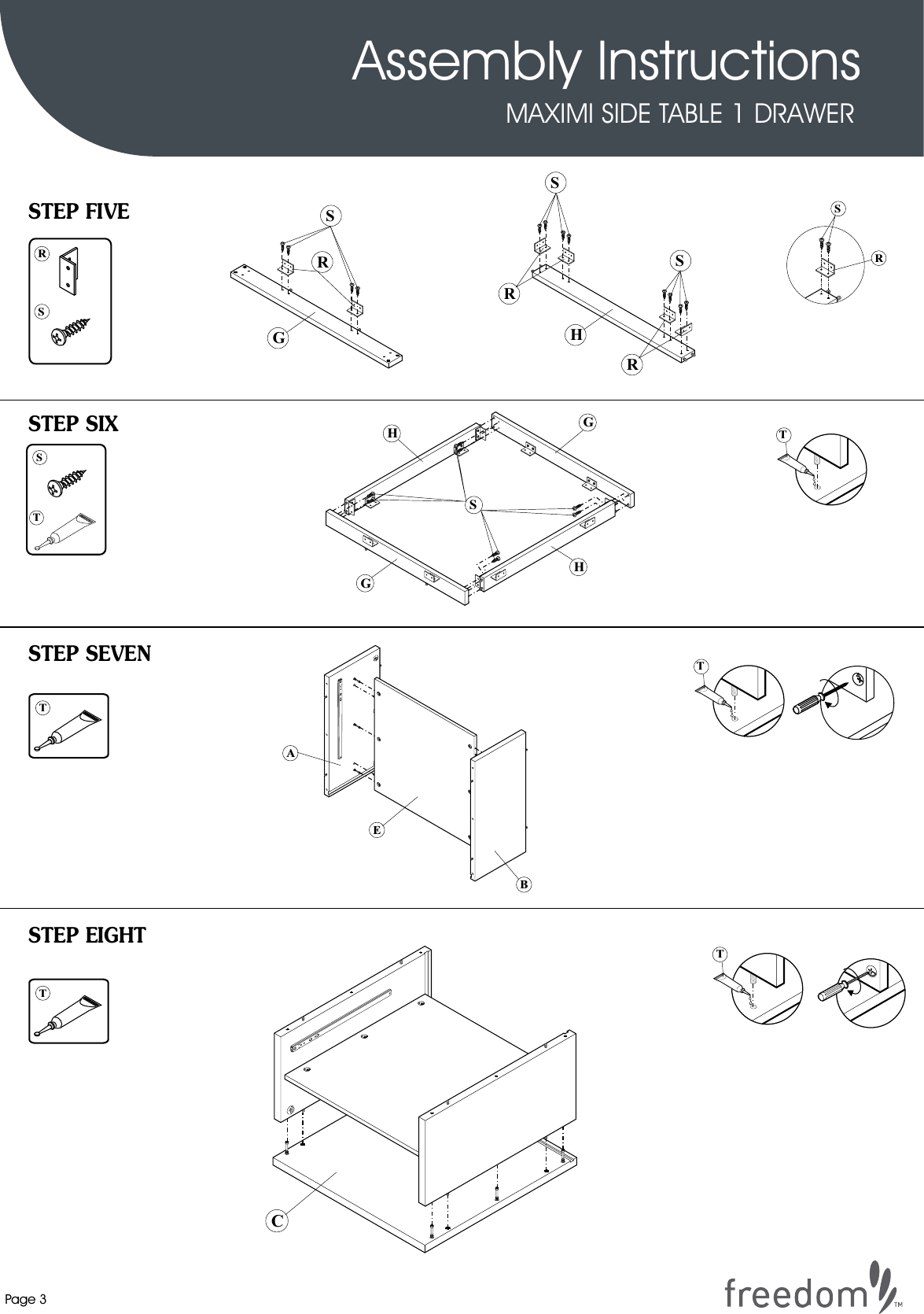 Freedom Maximi Side Table BLT 02 23402