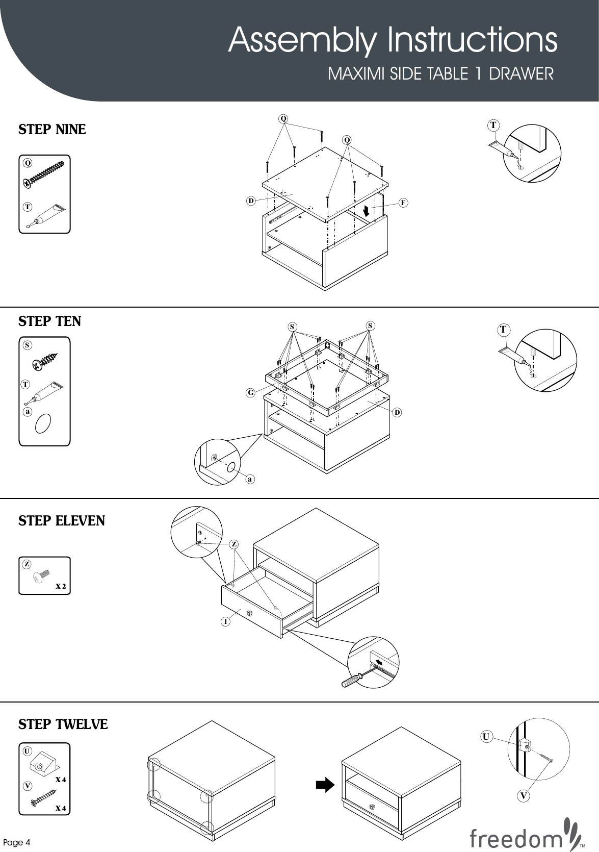 Freedom Maximi Side Table BLT 02 23402