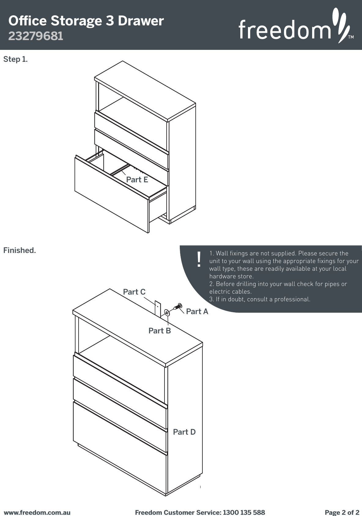 Freedom Office Storage 3 Drawer