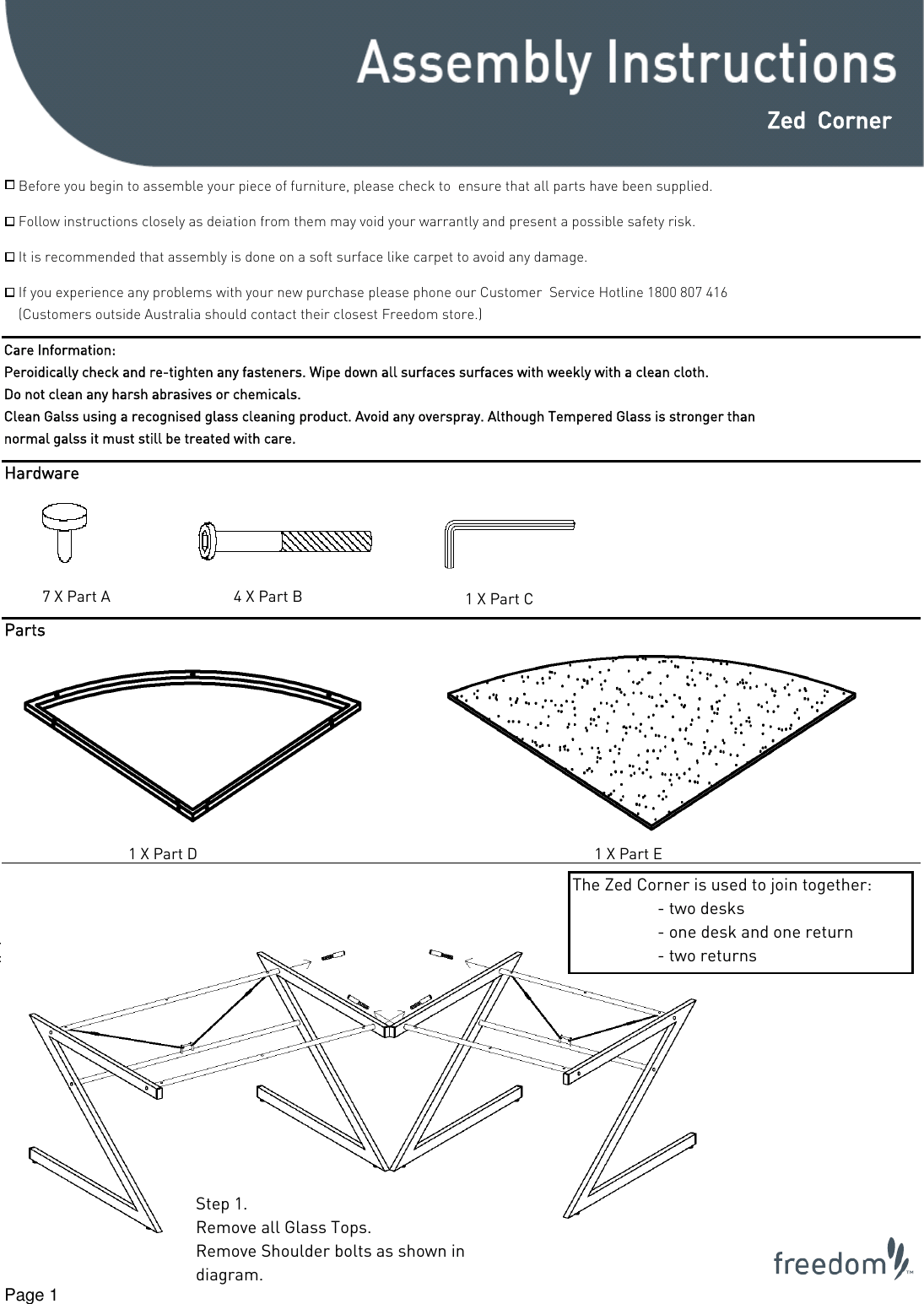 Freedom Zed Corner ( Rev2) P1053