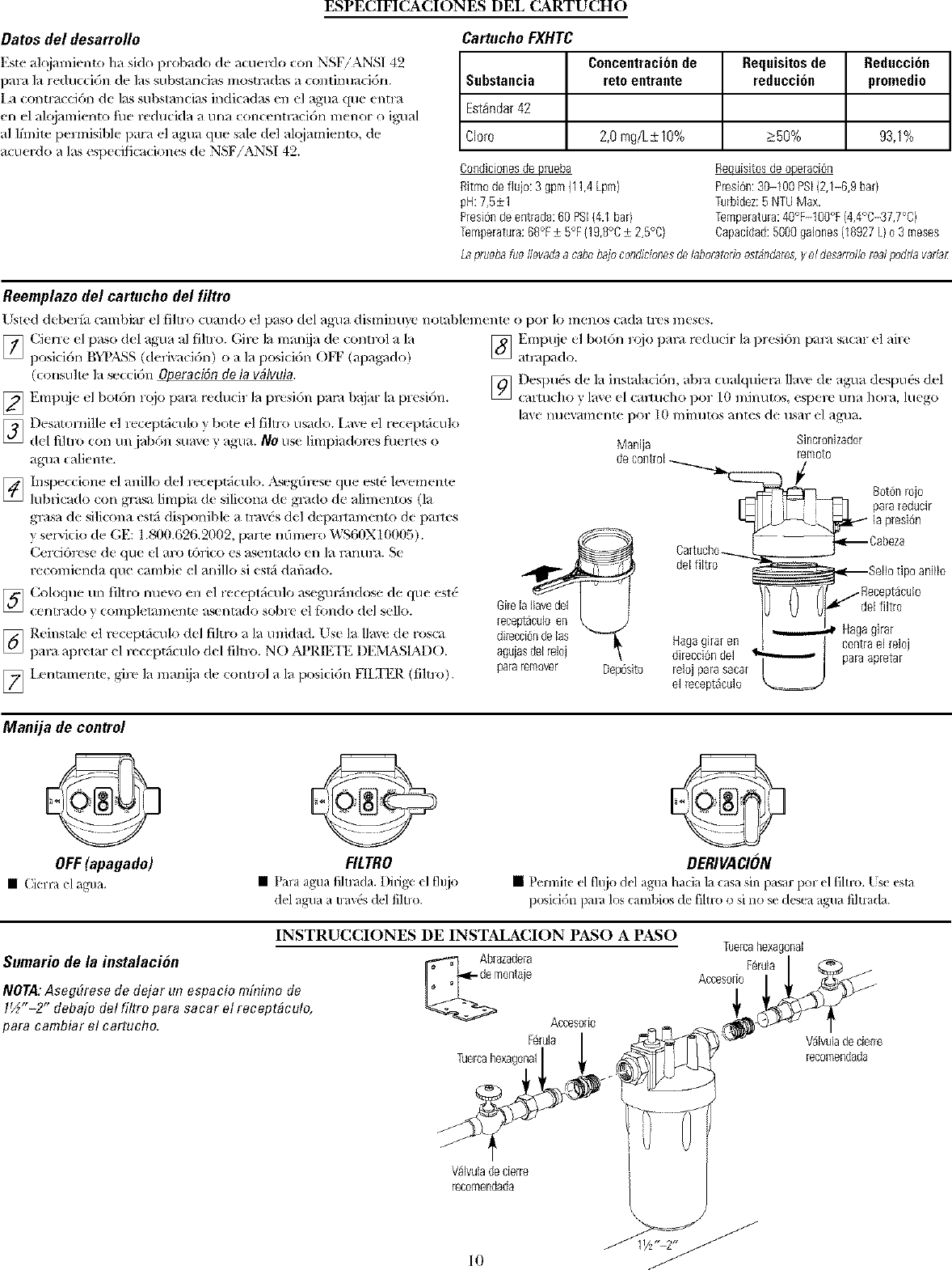 GE GXWH40L User Manual WATER SYSTEMS Manuals And Guides L08A6041