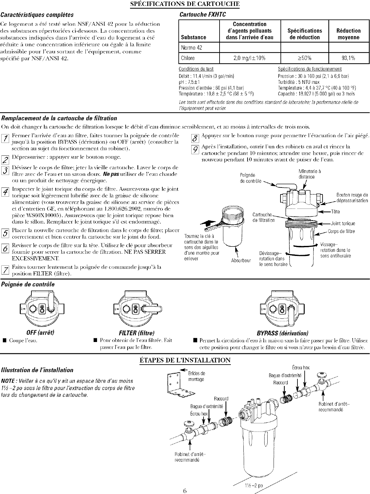 GE GXWH40L User Manual WATER SYSTEMS Manuals And Guides L08A6041