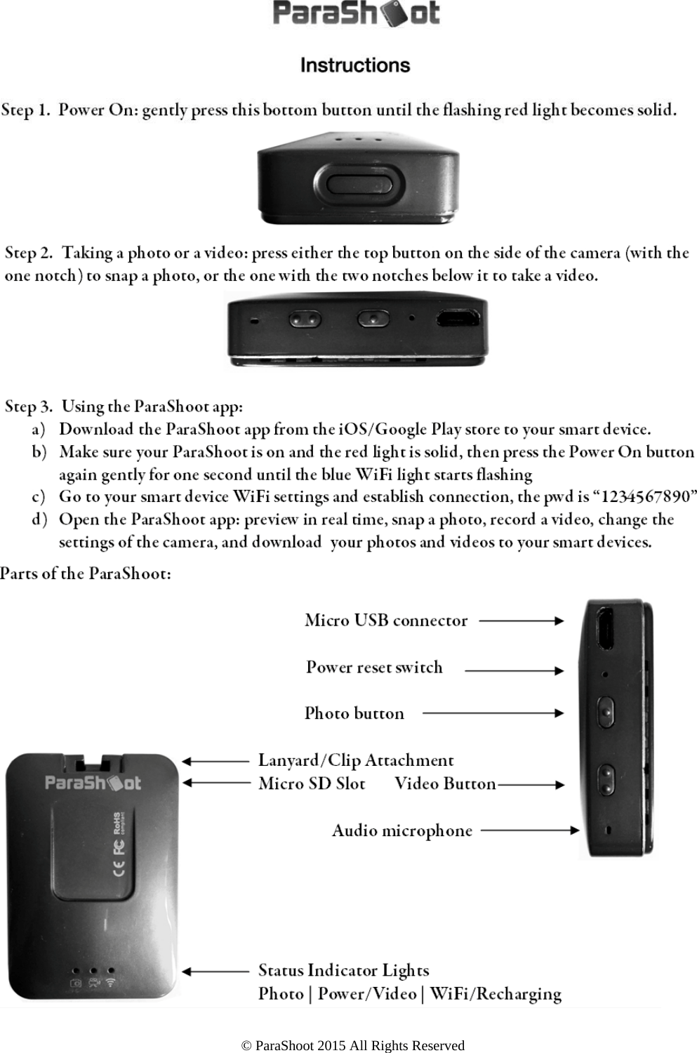 General Sensing Systems LK15 Wireless Camera User Manual Instructions