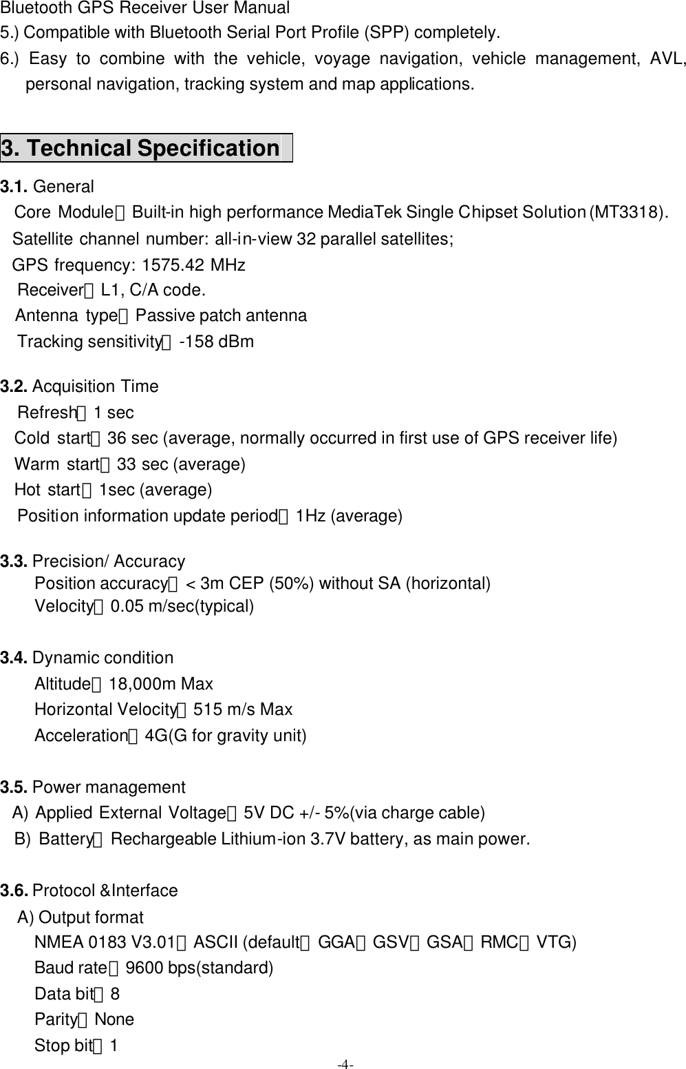 GlobalTop Technology G33 Bluetooth GPS Receiver User Manual GpsBT