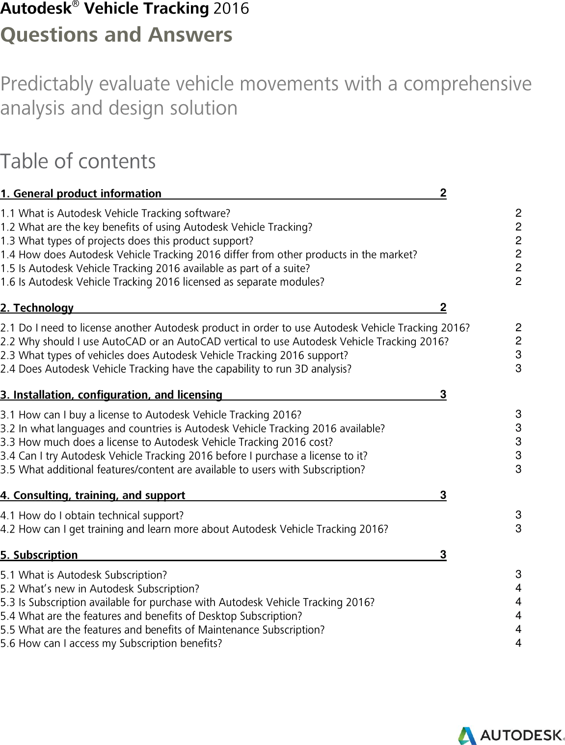 Vehicle Tracking 2016 FAQ