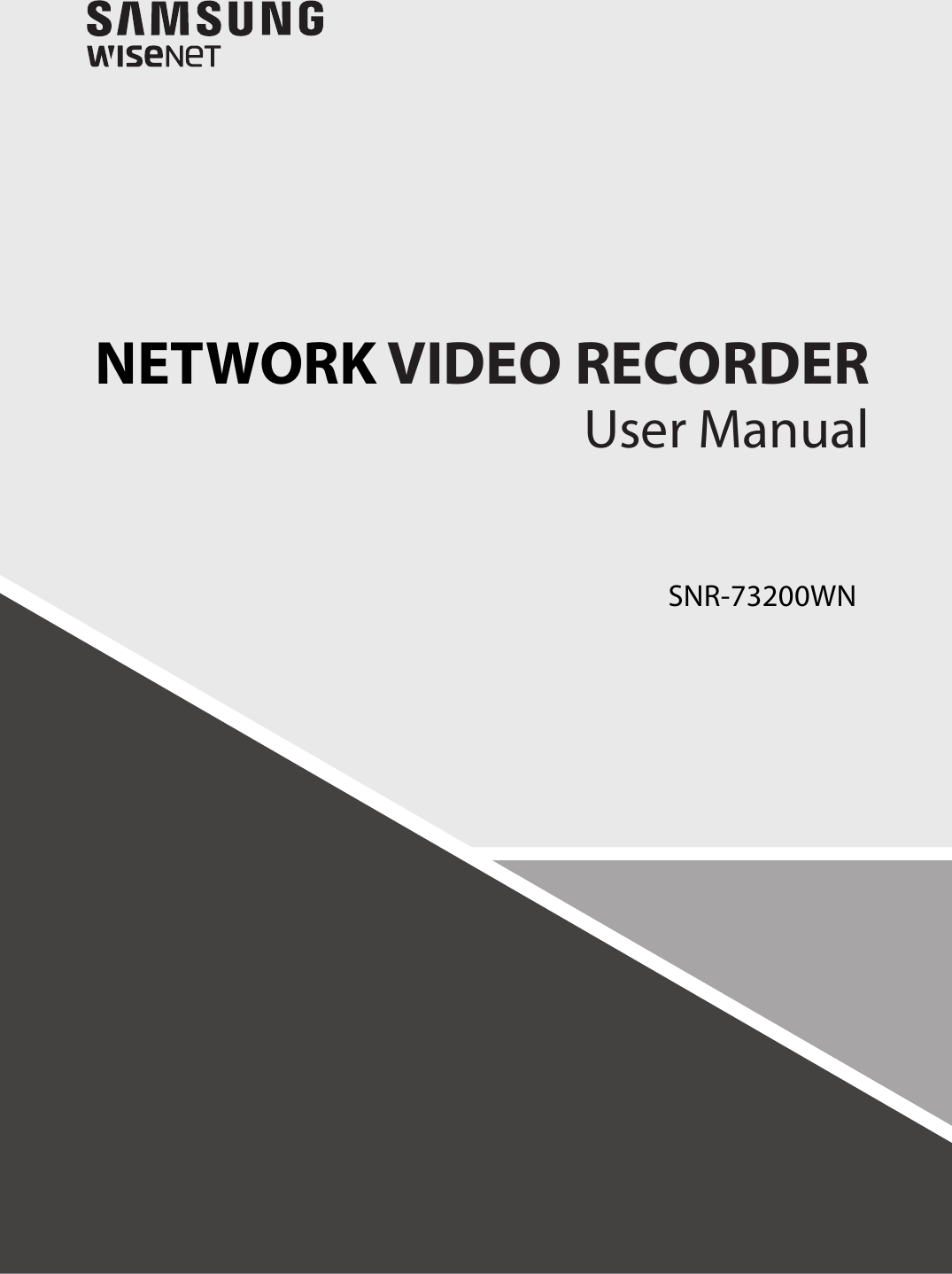 Hanwha Techwin SNR73200WN NETWORK VIDEO RECORDER User Manual